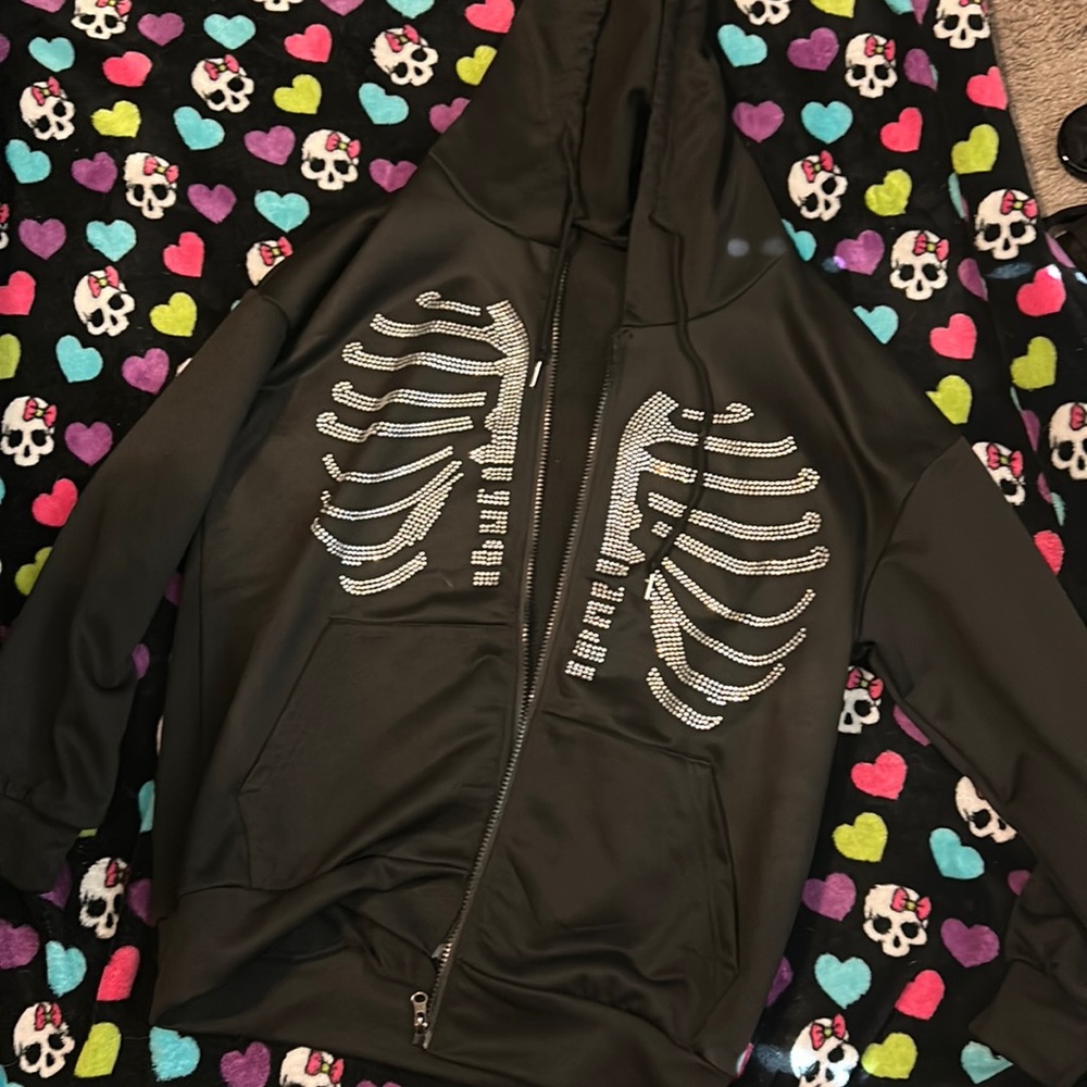 Rhinestone skeleton jacket